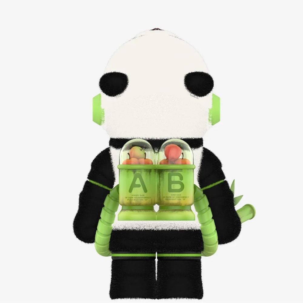 Panda Plush with Green Backpack
